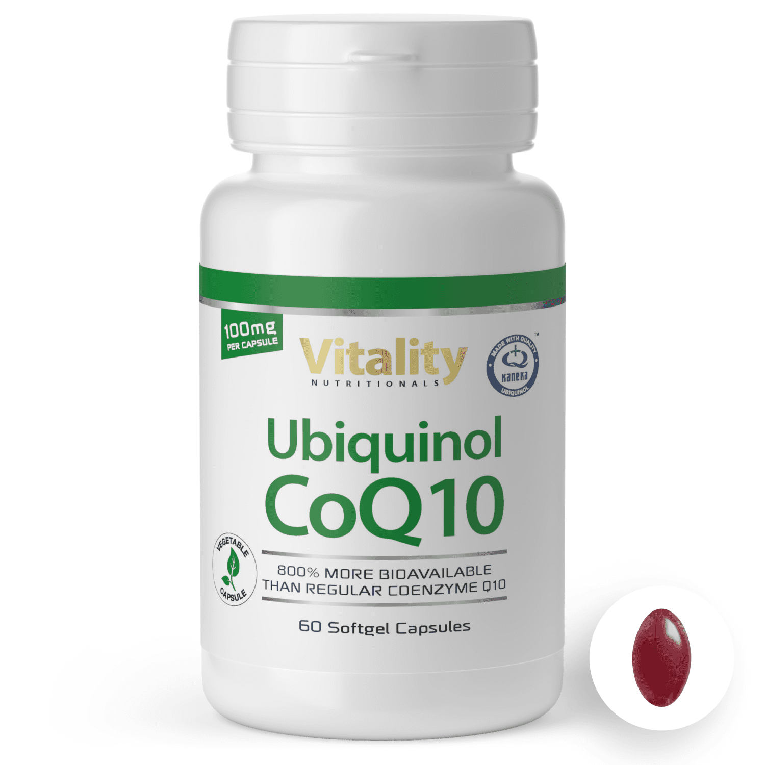 Ubiquinol CoQ10 100mg - 60 kapsler - quantity-1