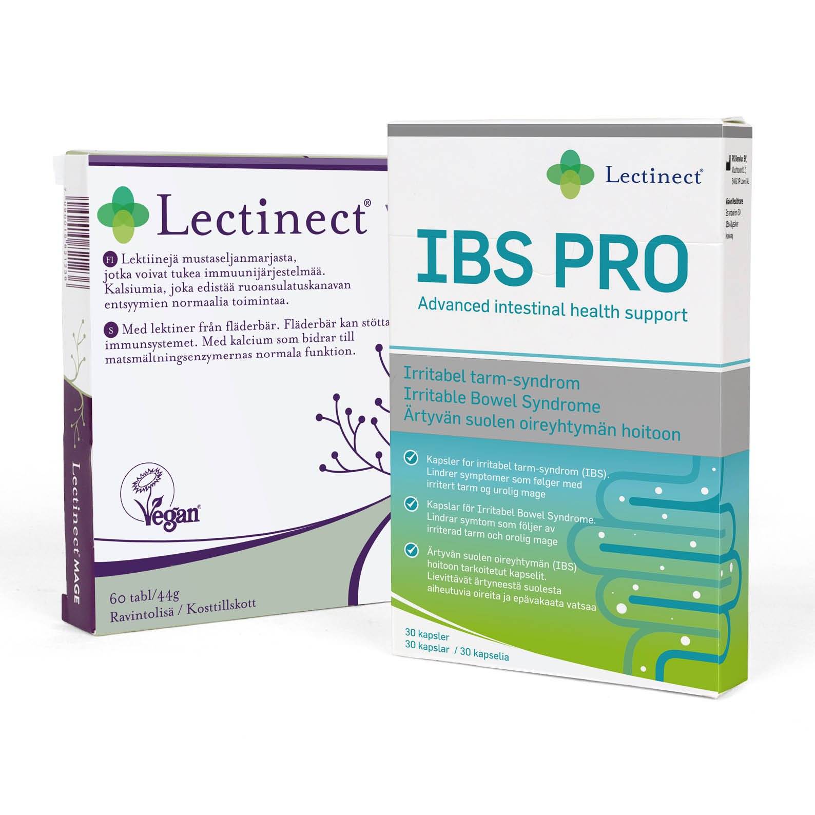 Bundle - IBS Pro - Lectinect Mage - 30 kapsler - 60 tabletter - quantity-1